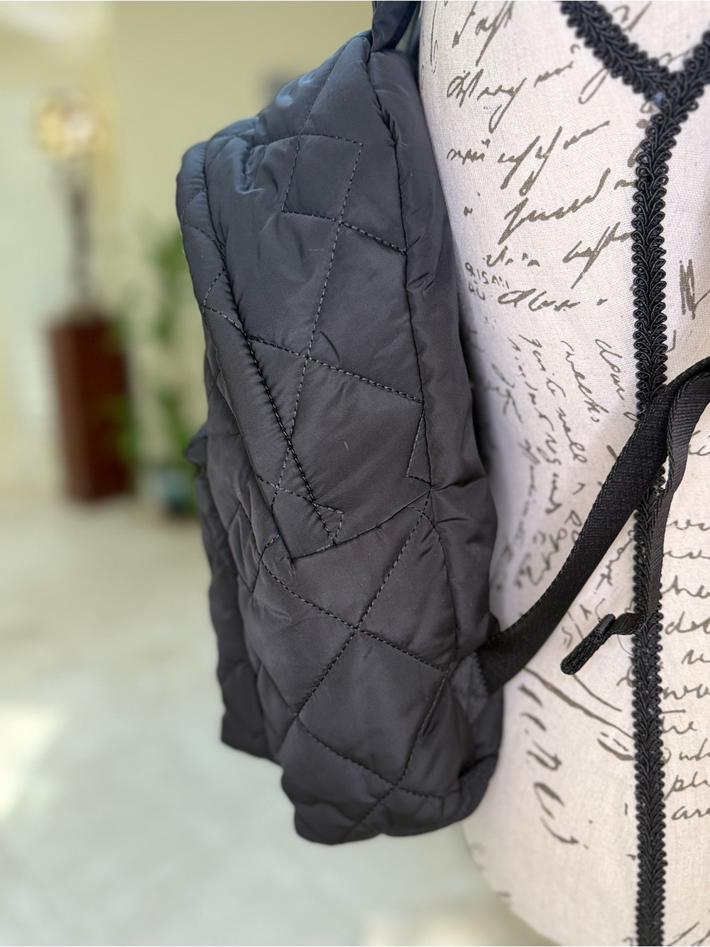 Marc Jacobs Black Quilted Nylon Mini Backpack Gold Hardware NWOT - Picture 2 of 10
